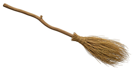 Classic Witch Broom – Transparent Background
