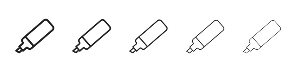 Marker icon black and white vector sign