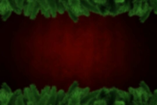 Fototapeta Blurred fir tree branches on wood