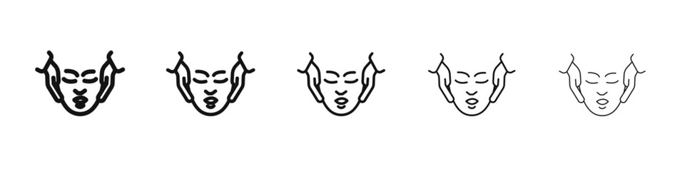 Massage icon black and white vector sign