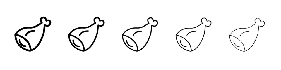 meat icon black and white vector sign