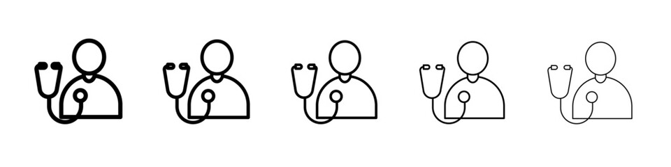 Medical check-up icon black and white vector sign
