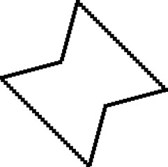 Set of geometric shape pixel. Elements for design