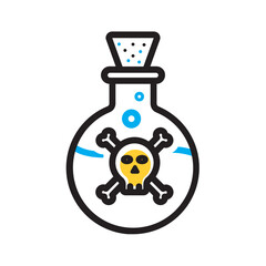 Vector multi color icon for Harmful