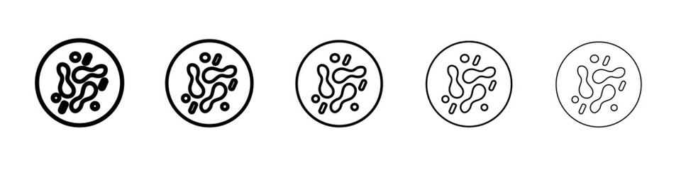 Microorganism icon black and white vector sign