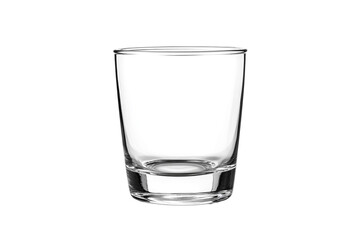 Empty clear glass shot glass isolated on transparent background