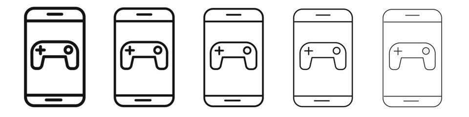 mobile phone game icon black and white vector sign © Topline
