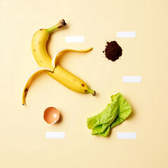 Fototapeta premium banana on a white