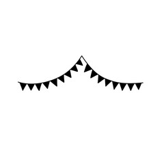 Obraz premium hanging black flag decoration icon