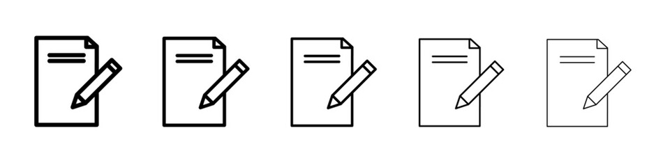 Note icon black and white vector sign