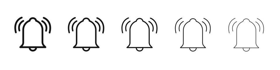 Notification icon black and white vector sign