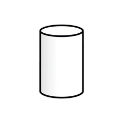 Empty Cylindrical Container