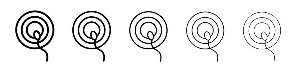 ovule being fertilized by sperm icon black and white vector sign