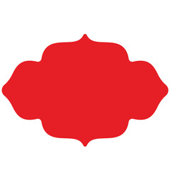 Ornate Red Decorative Label