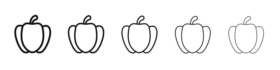 Paprika icon black and white vector sign