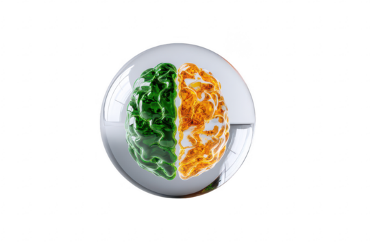Brain Hemispheres in Sphere