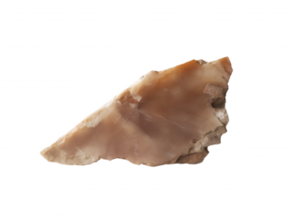 Ancient Flint Stone Tool Artifact Isolated on White