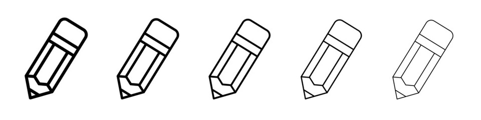 Pencil icon black and white vector sign