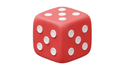 Rolling Dice Game Action, Red Dice, Table Environment, Digital Art, Close-Up View, Luck Concept