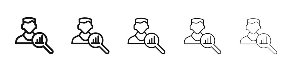 Personal Assessment icon black and white vector sign