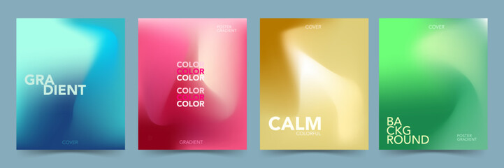 Creative covers or posters concept .Abstract gradient background with waves. Minimalist background and colorful style.