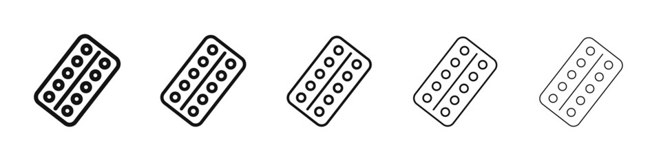 Pill Blister Pack icon black and white vector sign