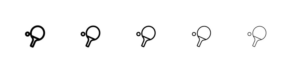 Ping-pong, table tennis icon black and white vector sign