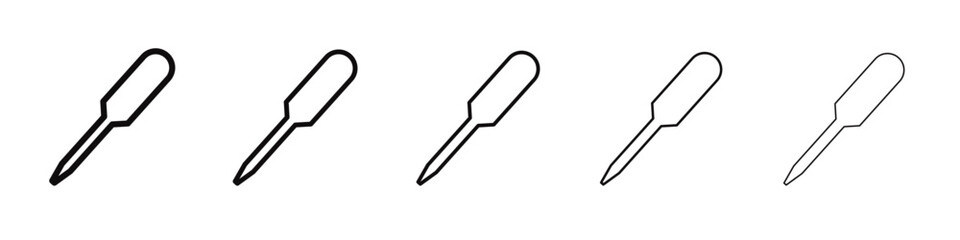 pipette icon black and white vector sign