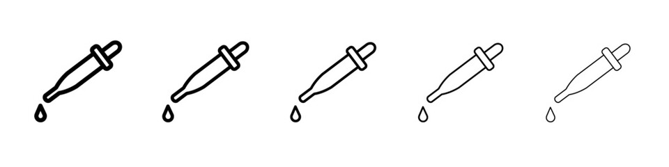 pipette icon black and white vector sign