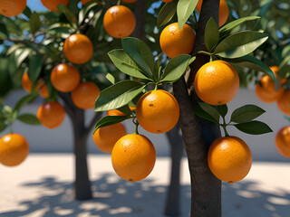 oranges on a tree