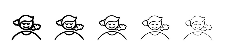 Pleasure icon black and white vector sign