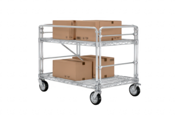 Metal Cart Carrying Boxes