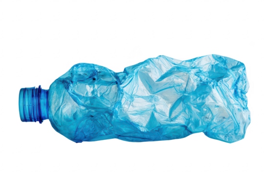 Crinkled Plastic Bottle Waste