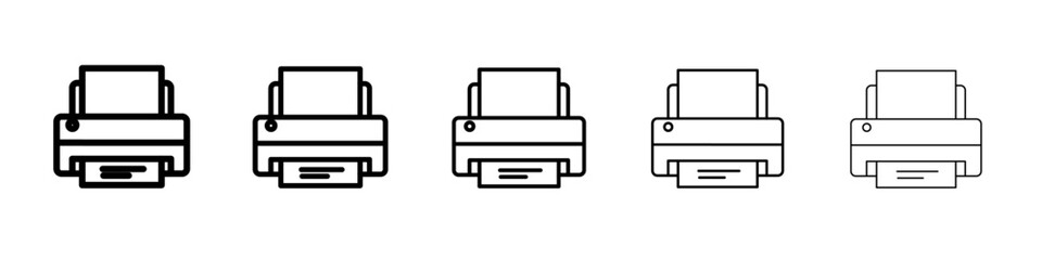 Print icon black and white vector sign