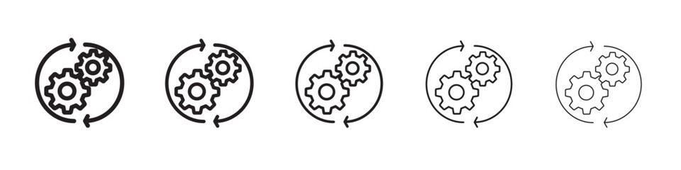 processing icon black and white vector sign