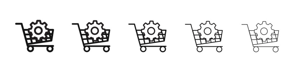 Procurement icon black and white vector sign