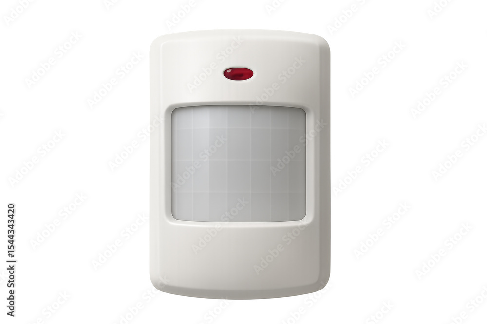 Poster white motion sensor isolated on transparent background