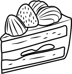 Strawberry Cake coloring page