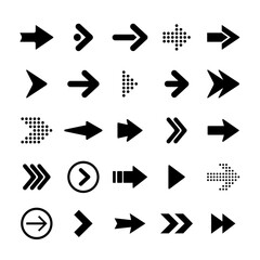 various arrow icons in different styles