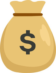 Money Bag Illustration Representing Finance and Wealth