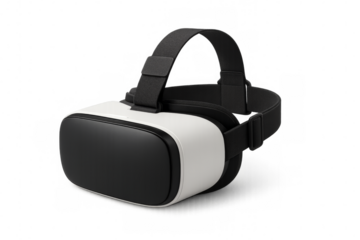 Virtual reality headset isolated on transparent background