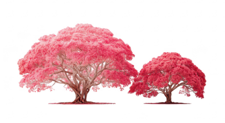 Pink Trees in a Landscape
