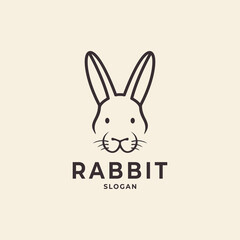 simple rabbit logo abstract design