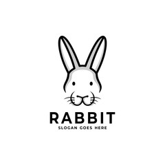 bunny rabbit simple line logo