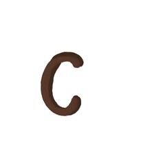 Fototapeta premium Brown letter C
