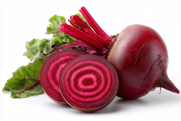 Beetroot With Concentric Rings and Fresh Stems