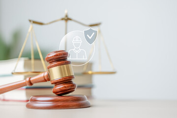 Labor law concept. Employee rights compliance. Compensation labour association. Labor benefit...