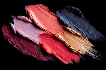 Thick Makeup Strokes in Vibrant Lipstick Shades