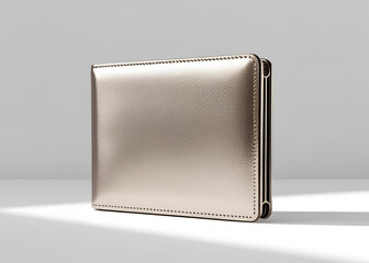 Flat elegant metallic wallet 