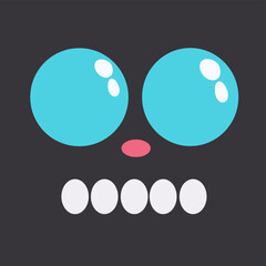 Funny Cartoon Emotion. Positive Graphic Design.